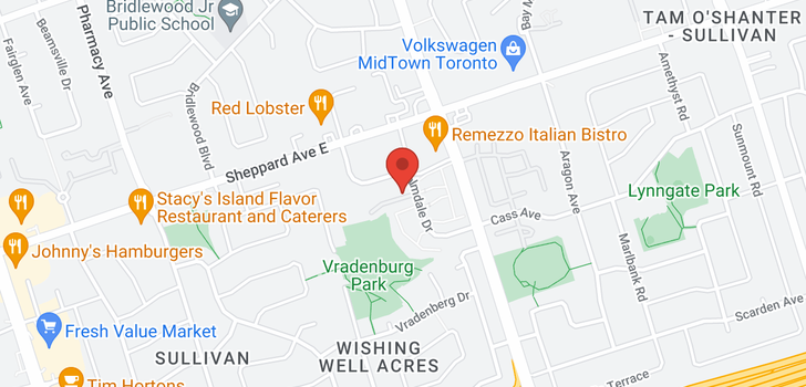 map of 1150 MILLBOURNE RD E NW